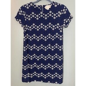 Jun & Ivy Women’s Size XS A-line Dress Eyelet Blue White Francesca’s
